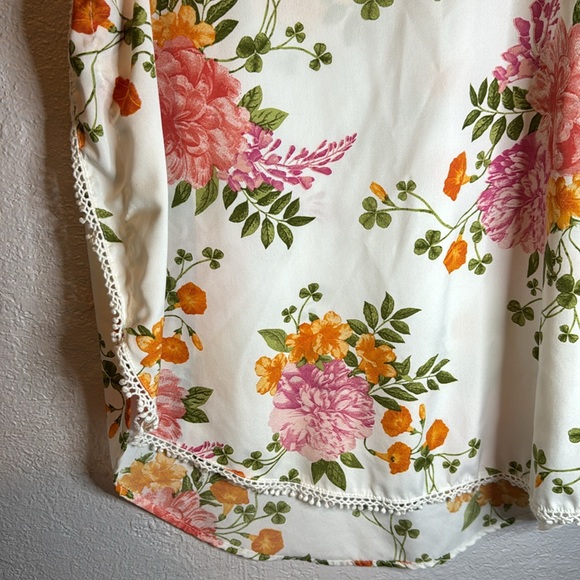 Floral tank top with cute ruffles sides xxxl - Picture 3 of 5